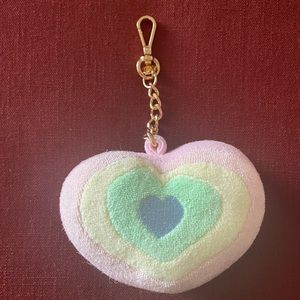 Stoney Clover Lane rainbow puffy heart bag charm